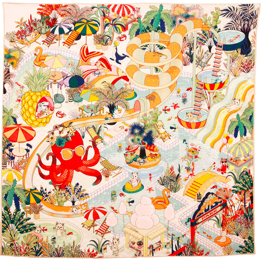 Carré en laine et soie - Aquaparc