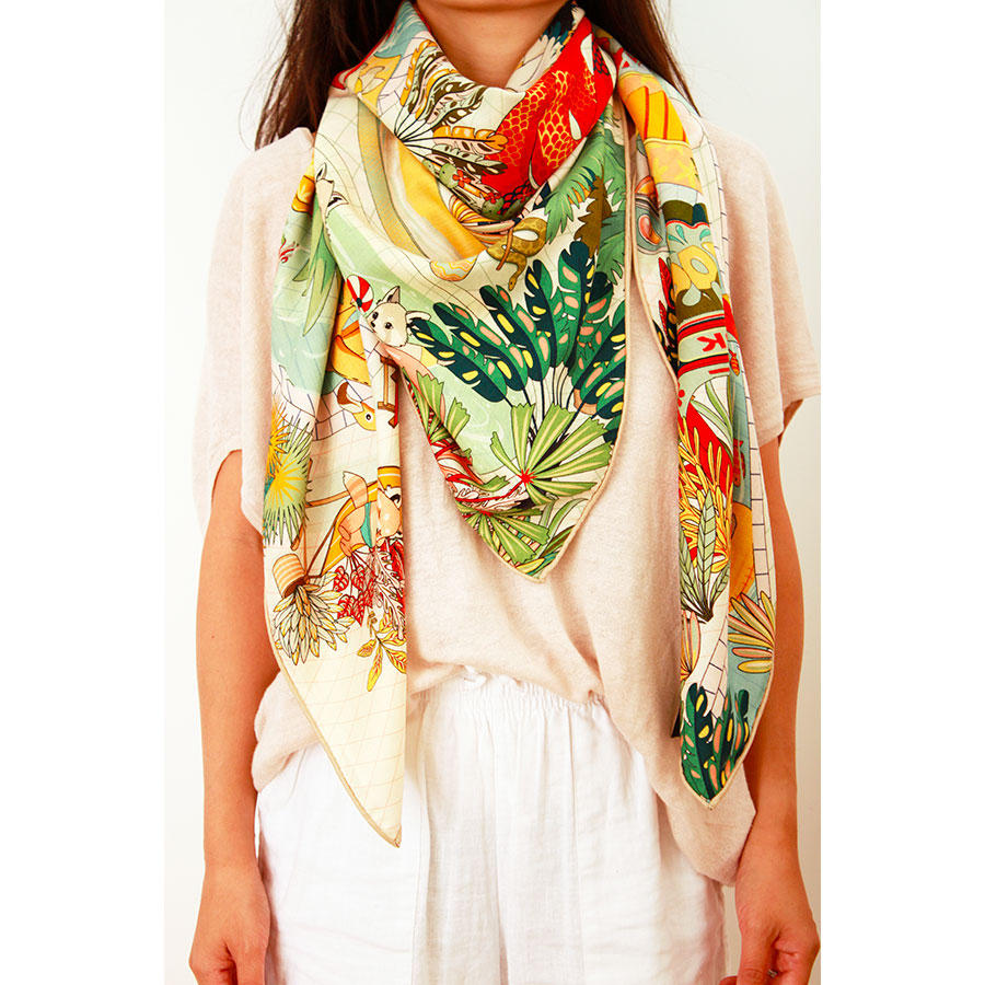 Carré en laine et soie - Aquaparc – Image 5