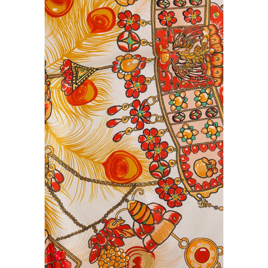 Moyen Carré 100% soie - Plume – Image 2